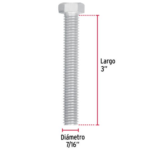 44588 - Bolsa con 30 tornillos 7/16" x 3" tipo máquina, FIERO