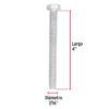 445902 44590 - Bolsa con 20 tornillos 7/16" x 4" tipo máquina, FIERO