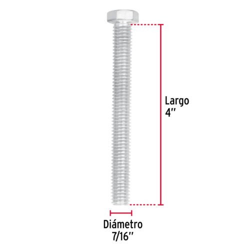 445902 44590 - Bolsa con 20 tornillos 7/16" x 4" tipo máquina, FIERO