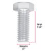 445922 44592 - Bolsa con 40 tornillos 1/2" x 1-1/4" tipo máquina, FIERO