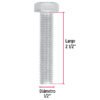 445952 44595 - Bolsa con 20 tornillos 1/2" x 2-1/2" tipo máquina, FIERO