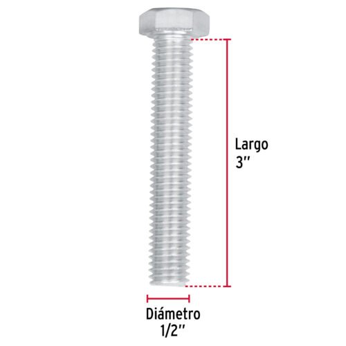 445962 44596 - Bolsa con 20 tornillos 1/2" x 3" tipo máquina, FIERO