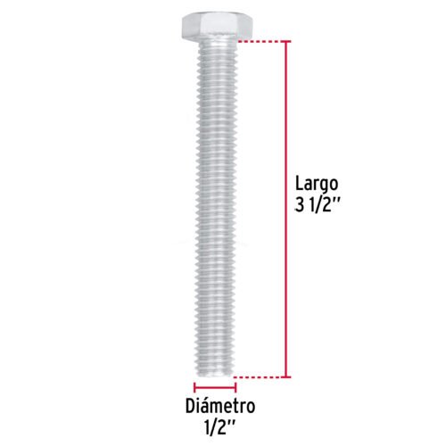 445972 44597 - Bolsa con 20 tornillos 1/2" x 3-1/2" tipo máquina, FIERO