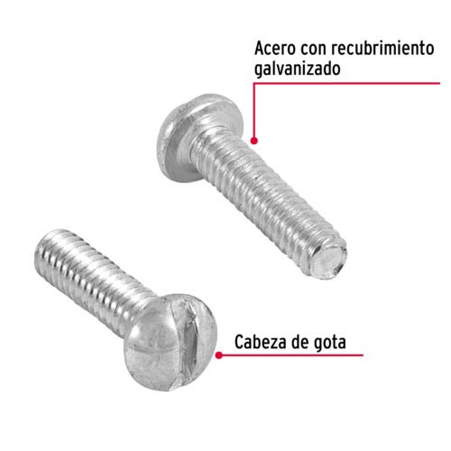 44599 - Bolsa con 700 tornillos 1/8" x 1/2" tipo estufa, FIERO
