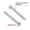 446031 44603 - Bolsa con 350 tornillos 1/8" x 1-1/4" tipo estufa, FIERO
