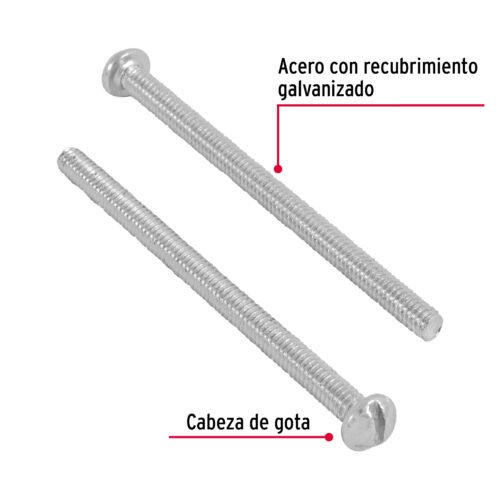 44605 - Bolsa con 250 tornillos 1/8" x 2" tipo estufa, FIERO