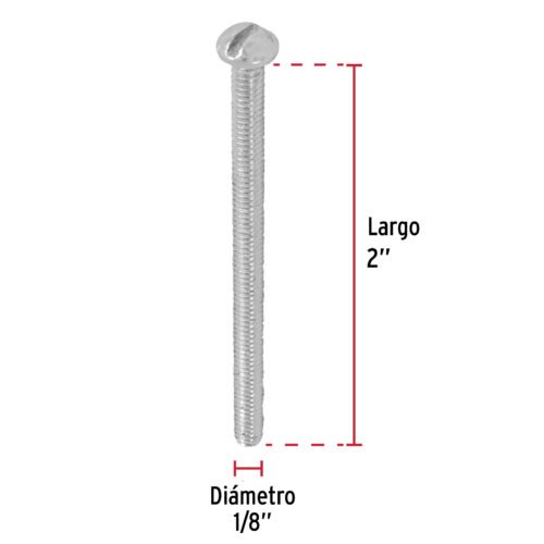 44605 - Bolsa con 250 tornillos 1/8" x 2" tipo estufa, FIERO