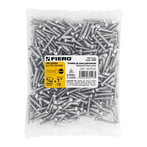 44609 - Bolsa con 300 tornillos 5/32" x 1" tipo estufa, FIERO