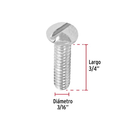 44616 - Bolsa con 250 tornillos 3/16" x 3/4" tipo estufa, FIERO