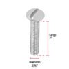 446182 44618 - Bolsa con 150 tornillos 3/16" x 1-1/4" tipo estufa, FIERO