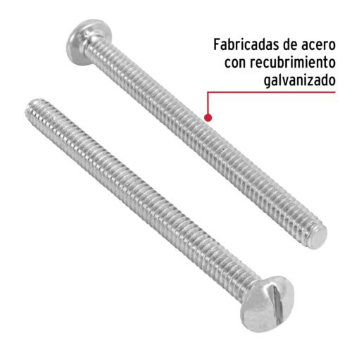 44621 - Bolsa con 100 tornillos 3/16" x 2-1/2" tipo estufa, FIERO