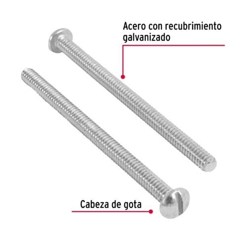 44622 - Bolsa con 100 tornillos 3/16" x 3" tipo estufa, FIERO