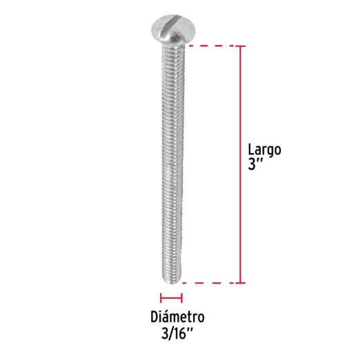 44622 - Bolsa con 100 tornillos 3/16" x 3" tipo estufa, FIERO
