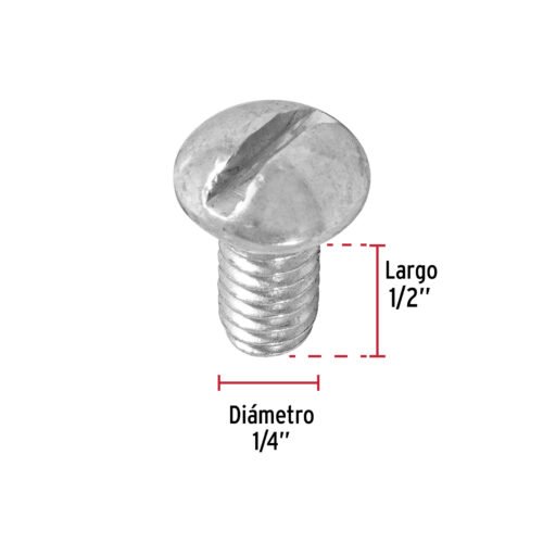 44623 - Bolsa con 150 tornillos 1/4" x 1/2" tipo estufa, FIERO