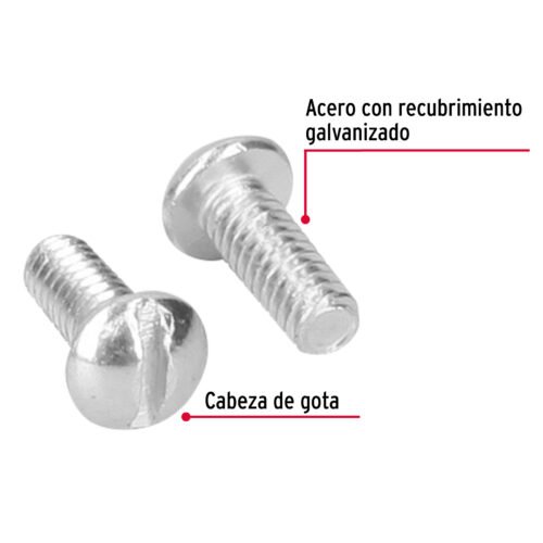 44624 - Bolsa con 150 tornillos 1/4" x 5/8" tipo estufa, FIERO