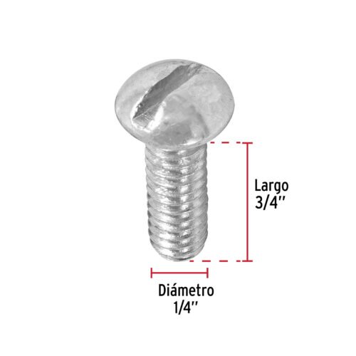 44625 - Bolsa con 150 tornillos 1/4" x 3/4" tipo estufa, FIERO