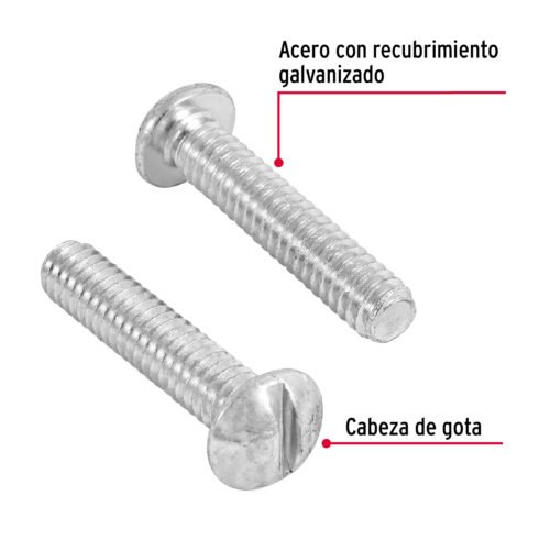446271 44627 - Bolsa con 100 tornillos 1/4" x 1-1/4" tipo estufa, FIERO