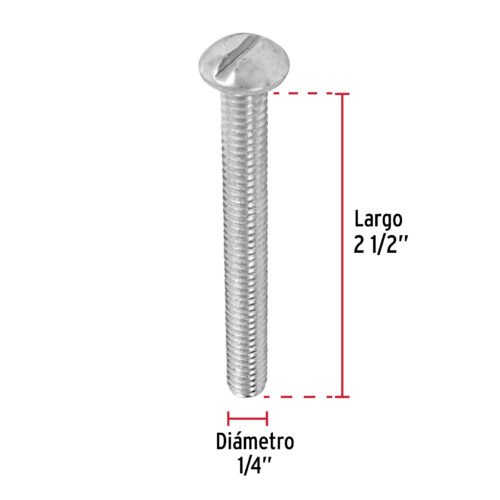 446302 44630 - Bolsa con 50 tornillos 1/4" x 2-1/2" tipo estufa, FIERO