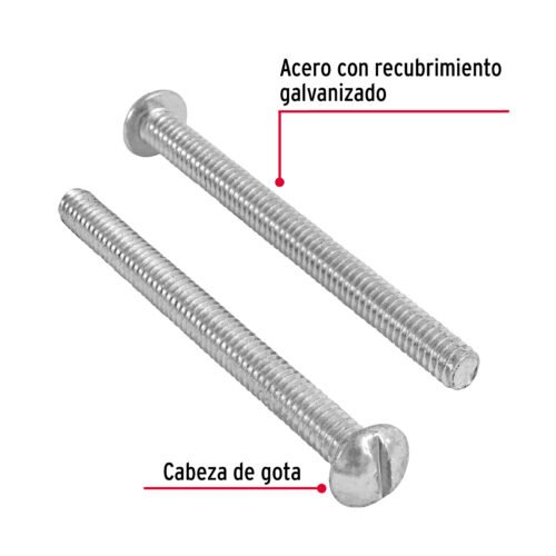 44631 - Bolsa con 50 tornillos 1/4" x 3" tipo estufa, FIERO