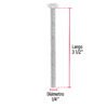 446322 44632 - Bolsa con 30 tornillos 1/4" x 3-1/2" tipo máquina, FIERO