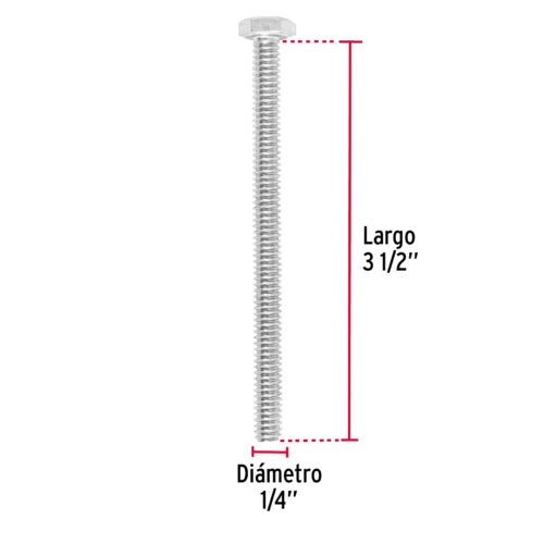 446322 44632 - Bolsa con 30 tornillos 1/4" x 3-1/2" tipo máquina, FIERO