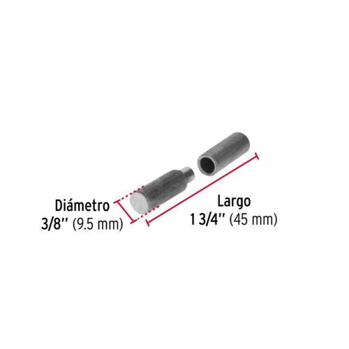 446352 44635 - Bisagra tubular soldable de 3/8", HERMEX
