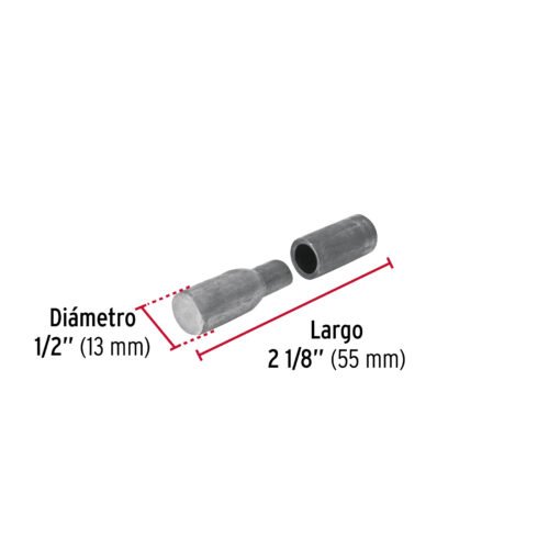 44636 - Bisagra tubular soldable de 1/2", HERMEX