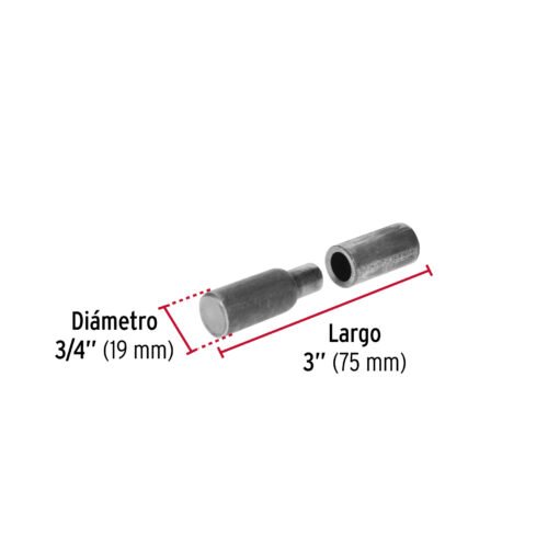 446382 44638 - Bisagra tubular soldable de 3/4", HERMEX