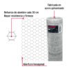 446561 44656 - Rollo malla hexagonal cal.22, 1x 45m, abertura 25mm, 13kg