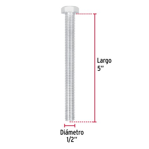 446662 44666 - Bolsa con 10 tornillos 1/2" x 5" tipo máquina, FIERO