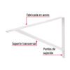 44672 - Ménsula de acero reforzada blanca 13 x 20", FIERO