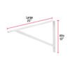 44672 - Ménsula de acero reforzada blanca 13 x 20", FIERO