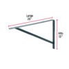 44675 - Ménsula de acero reforzada gris 13 x 20", FIERO