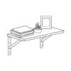 44678 - Ménsula de acero reforzada negra 13 x 20", FIERO