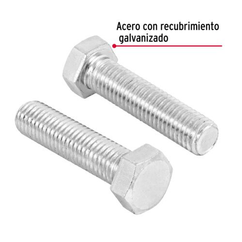 44679 - Bolsa con 8 tornillos 5/8" x 2-1/2" tipo máquina, FIERO