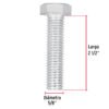 44679 - Bolsa con 8 tornillos 5/8" x 2-1/2" tipo máquina, FIERO