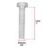 446802 44680 - Bolsa con 6 tornillos 5/8" x 3" tipo máquina, FIERO