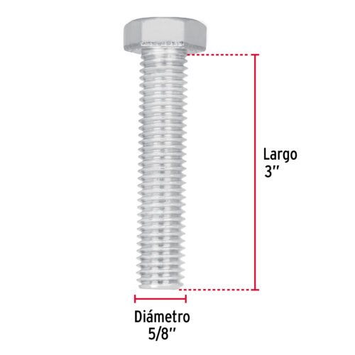 446802 44680 - Bolsa con 6 tornillos 5/8" x 3" tipo máquina, FIERO