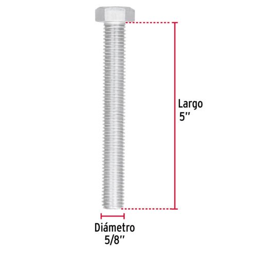 446922 44692 - Bolsa con 6 tornillos 5/8" x 5" tipo máquina, FIERO