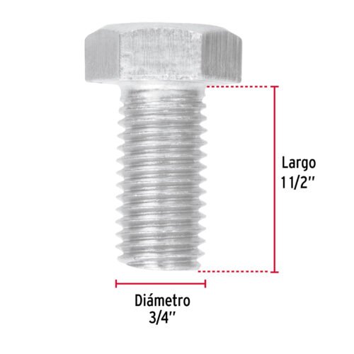 446942 44694 - Bolsa con 6 tornillos 3/4" x 1-1/2" tipo máquina, FIERO