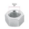 44700 - Bolsa con 25 tuercas 5/8" hexagonales de acero galvanizado