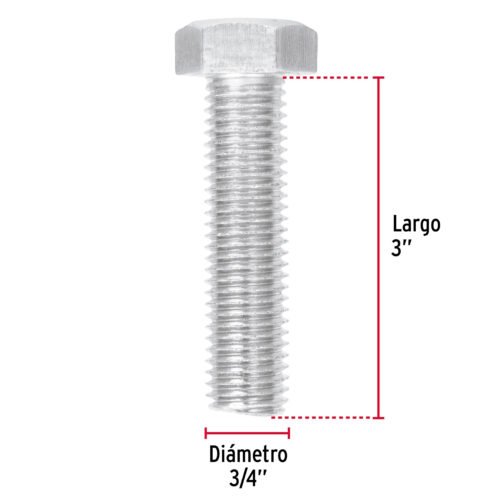 44704 - Bolsa con 4 tornillos 3/4" x 3" tipo máquina, FIERO
