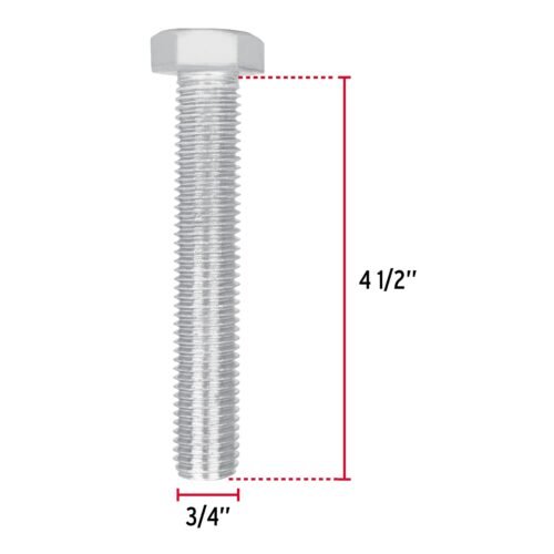 44707 - Bolsa con 4 tornillos 3/4" x 4-1/2" tipo máquina, FIERO