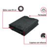 44708 - Toldo negro de 3 m de polietileno 80% sombra, ancho 3.60 m