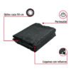 44709 - Toldo negro de 5 m de polietileno 80% sombra, ancho 3.60 m