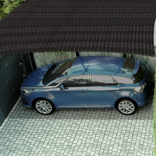 44709 - Toldo negro de 5 m de polietileno 80% sombra, ancho 3.60 m