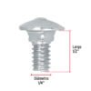 447102 44710 - Bolsa con 150 tornillos 1/4" x 1/2" tipo coche, FIERO