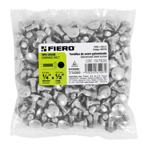 447103 44710 - Bolsa con 150 tornillos 1/4" x 1/2" tipo coche, FIERO