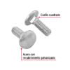 44711 - Bolsa con 100 tornillos 1/4" x 3/4" tipo coche, FIERO
