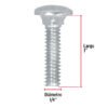 447122 44712 - Bolsa con 100 tornillos 1/4" x 1" tipo coche, FIERO